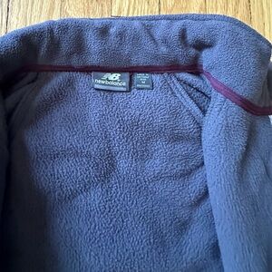 New Balance Medium Quilted Microfleece Jacket Gray with Maroon